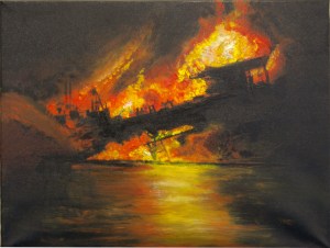 bp burn huile sur toile, 20/30cm, 2012