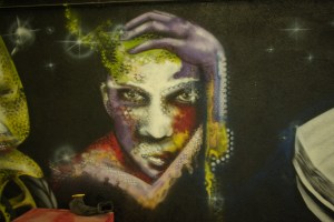 visage popgalactic , art design deco, 1/1m Bizanos64, 2014