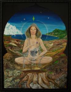 la femme et l'enfant , huiles sur bois, 60/80cm, 2014