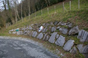Portrait de Karl Marx sur roche, 1/1m, 2008, Vallée d'ossau