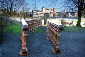 Rembardes style Gualion , 10 exemplaires de 200cm/120cm , Fibre, résine, mastic, mousse polyurethane, armature en acier, peinture vernis, 2016