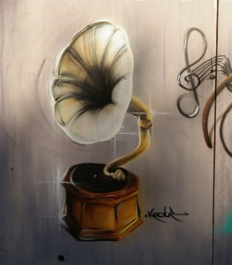 Gramophone, 2/2m, canal du verdansson, 2008, Montpellier