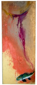 truite, technique mixte, bois, /50cm 2005