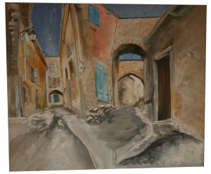 ruelle de provence, technique mixte, 60/80cm, 2007