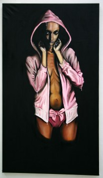 portrait de femme claire obscures, huiles sur toiles,150/85cm,2010
