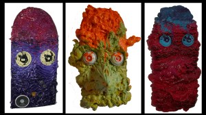 masques, skateboards, mousse polyuréthane , aérosols, peinture,dimension variable, 2007