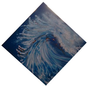 vague, aérosols, mixte, toile, 50/50cm 2006